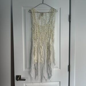 “Forgotten Grace” layering crocheted tunic